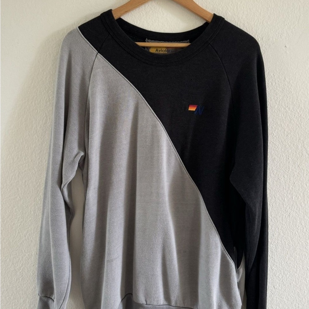 Aviator Nation Two Tone Crew Sweatshirt